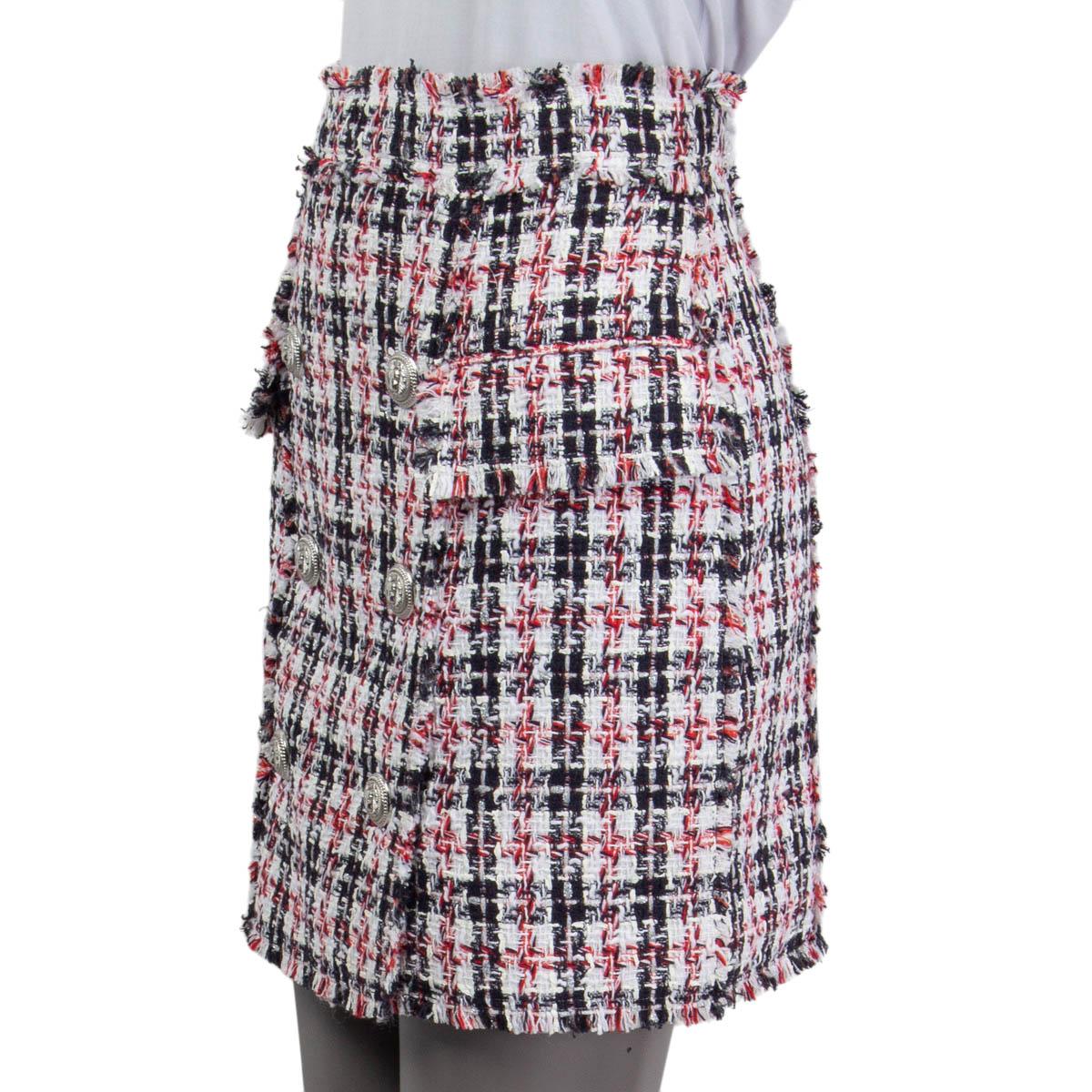 red plaid tweed skirt