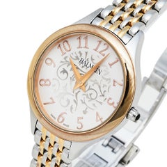 Balmain White Two-Tone Balmain De Balmain II Mini Women's Wristwatch 29 mm