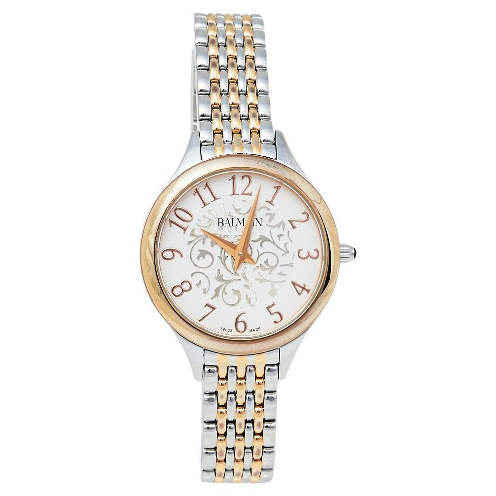 Balmain White Two-Tone Balmain De Balmain II Mini Women's Wristwatch 29 mm