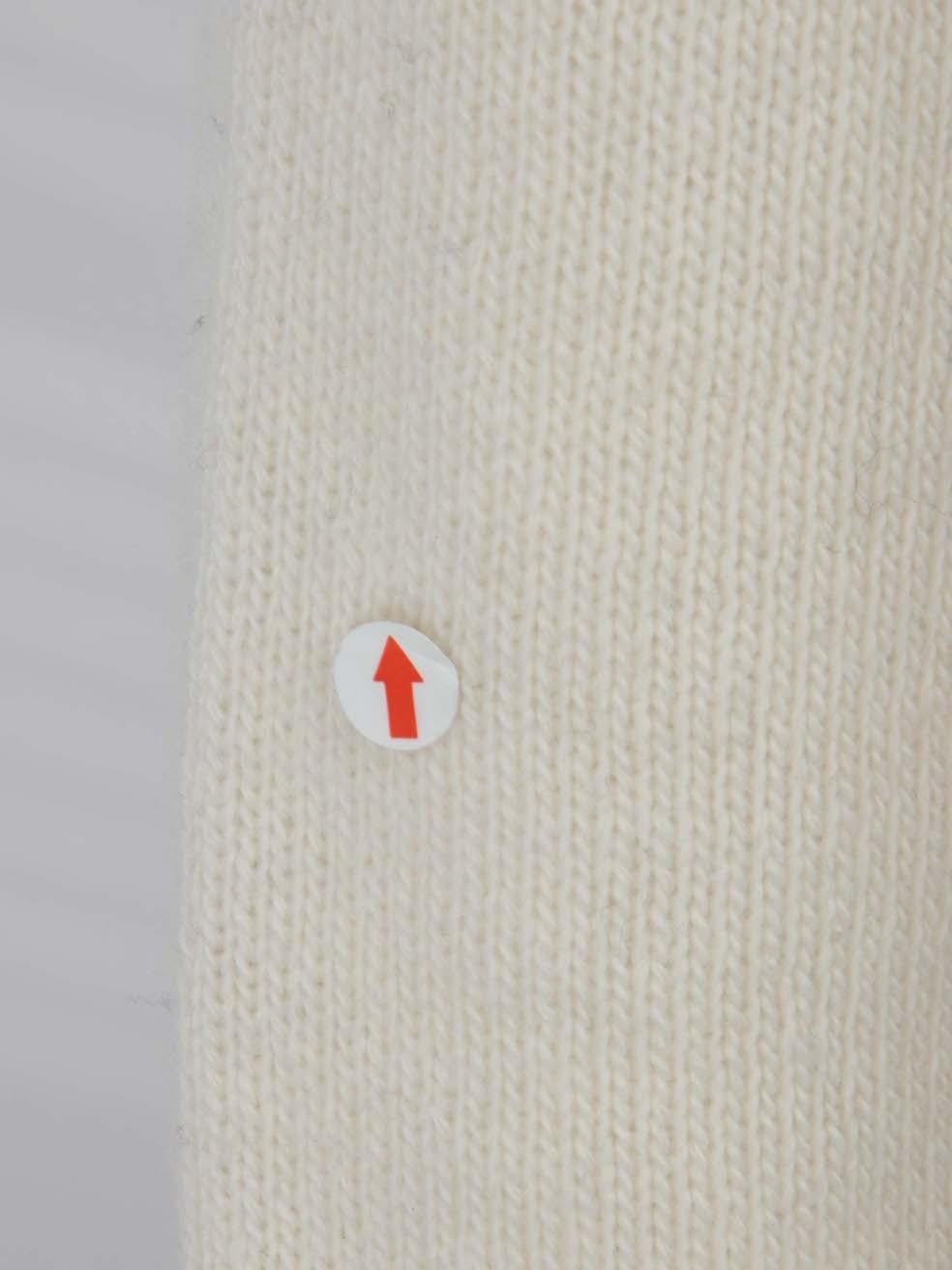 Women's Balmain White Wool Knit Button Detail Jumper Size S