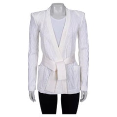 Balmain White Wrap Cardigan with Belt - Size36/ S
