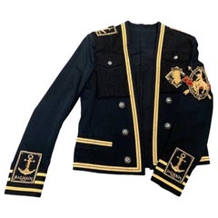 Balmain Woman Jacket Black Canvas
