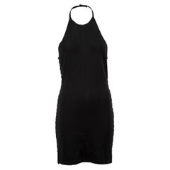 Balmain Women's Black Halter Neck Mini Dress
