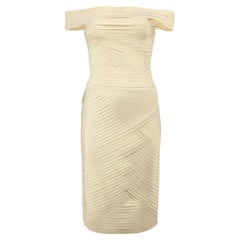 Balmain Women's Pierre Balmain Gold Bandage Bodycon Mini Dress