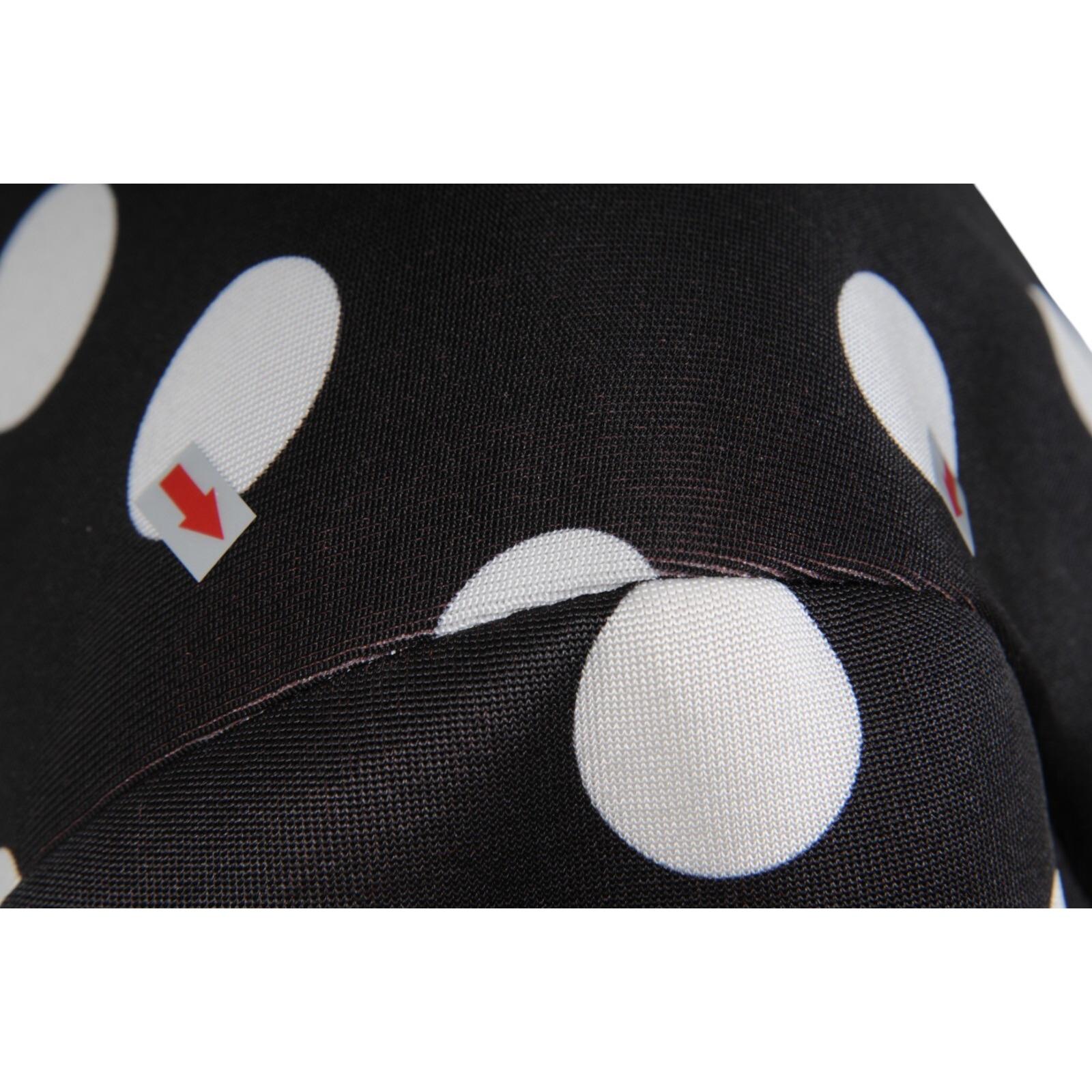 Balmain Damen Polka Dot Minikleid FR 42 Schwarz Weiß Gold Knopf Doppelbrust im Angebot 9