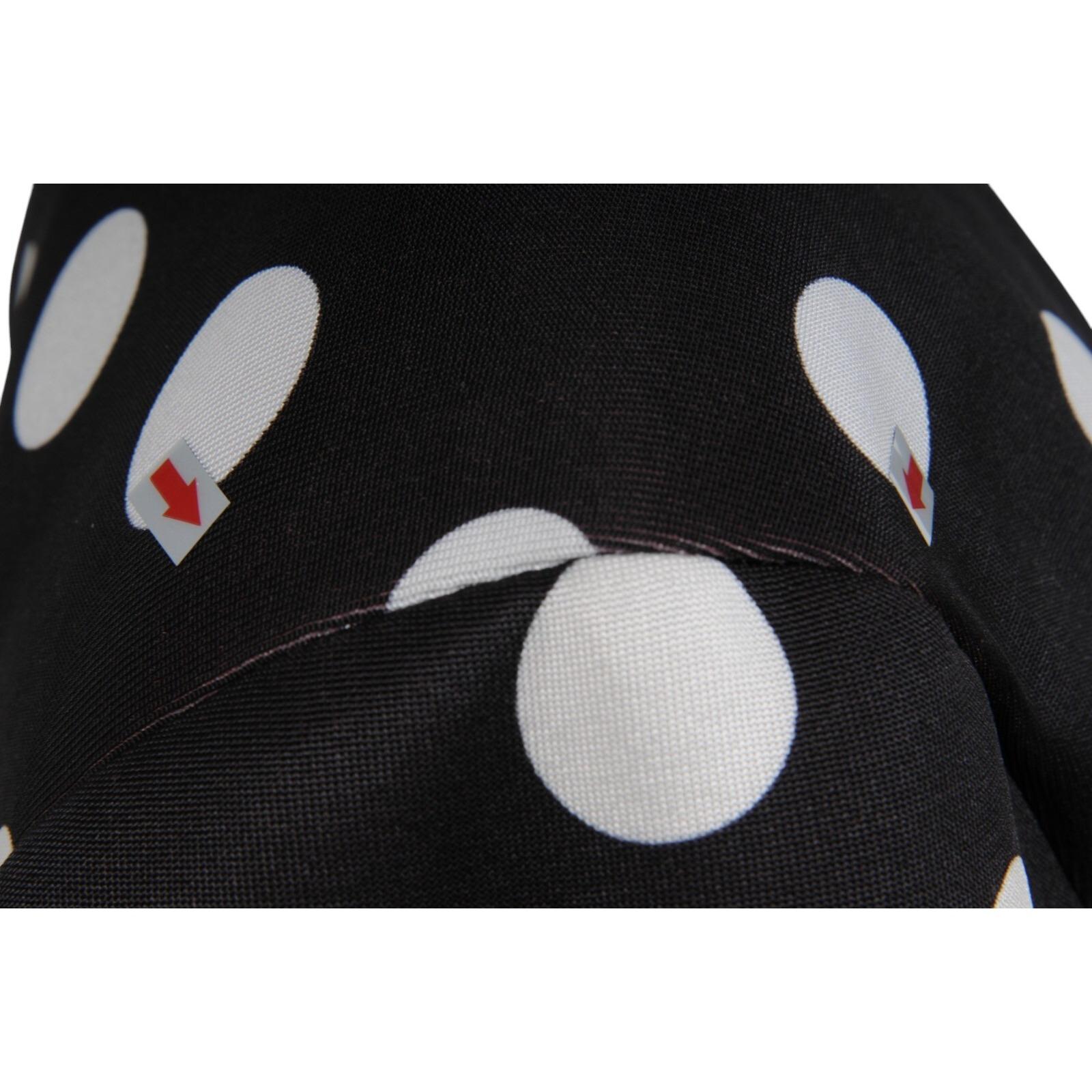 Balmain Damen Polka Dot Minikleid FR 42 Schwarz Weiß Gold Knopf Doppelbrust im Angebot 10