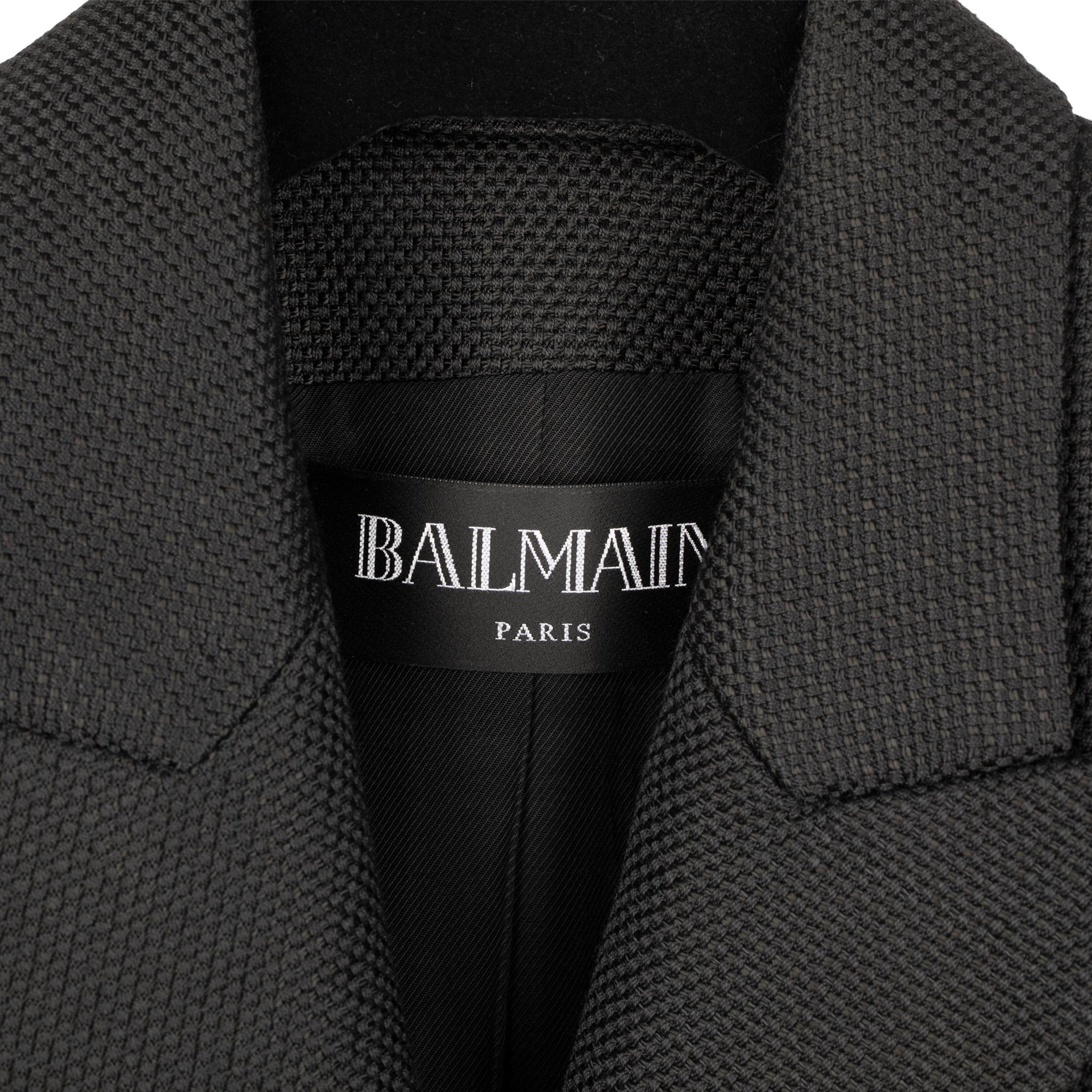 Balmain Womens Six Button Blazer Black 40 FR In Excellent Condition In DOUBLE BAY, NSW