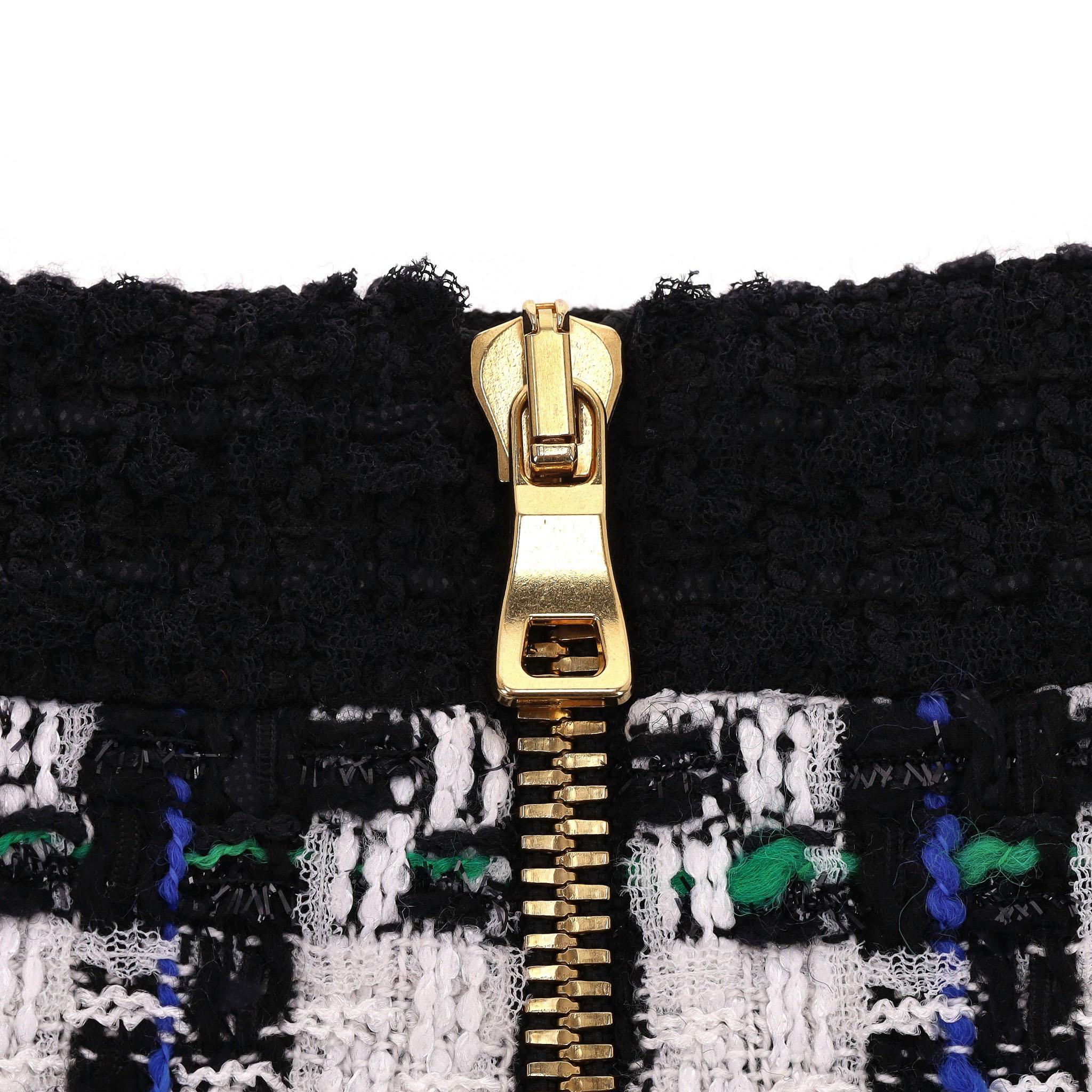 Set giacca e gonna in pied de poule in misto lana di Balmain in vendita 1