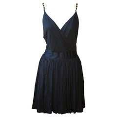 Balmain Wrap-Effect Satin-Jersey Mini Dress 