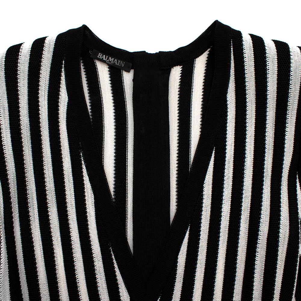 Balmain Wrap Effect Striped Jumpsuit - Worn by Alesha Dixon - Size Estimated S In Excellent Condition In London, GB
