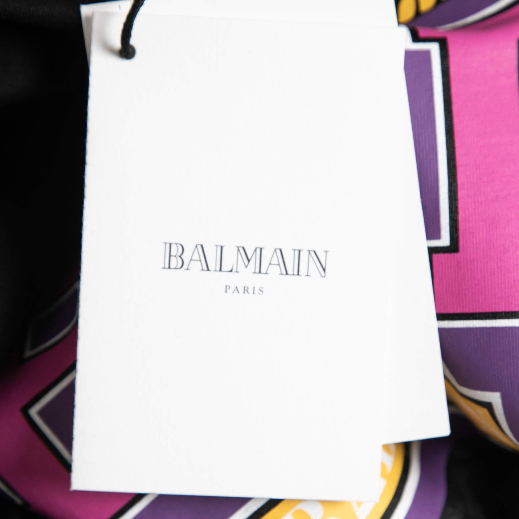Balmain X Beyonce Black Cotton Logo T-Shirt S For Sale 2