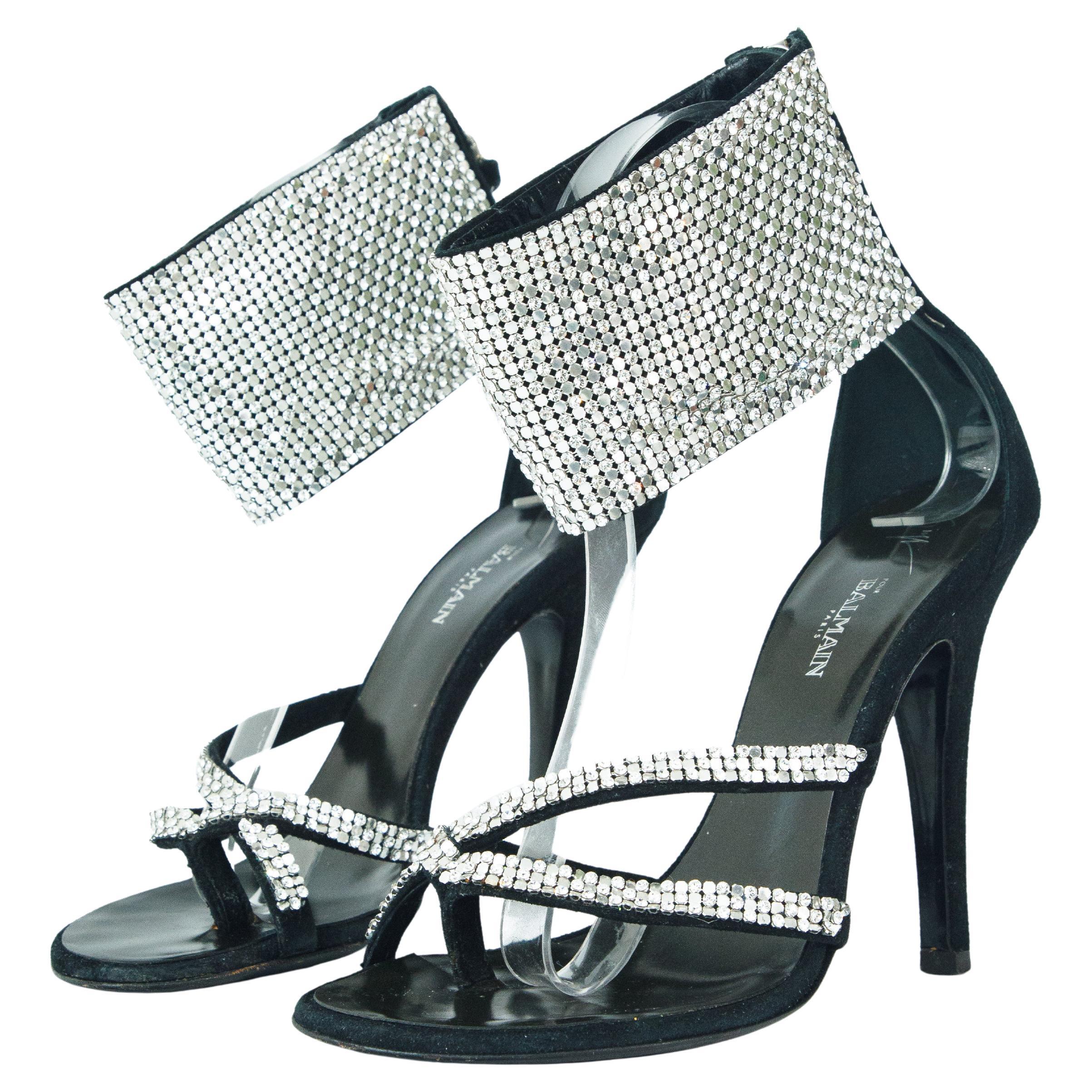 Balmain x Giuseppe Zanotti 2009 Studded Heels size 36.5 For Sale