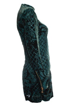 Balmain x H&M, green velvet dress