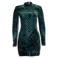 Balmain x H&M, green velvet dress