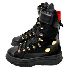 Balmain x Puma Deva Black Biker Style Boots
