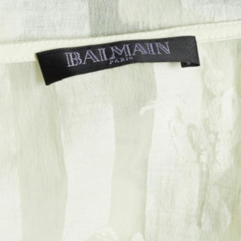 Balmain Gelb Harlekin Check Jacquard ärmelloses Tank Top S im Angebot 1