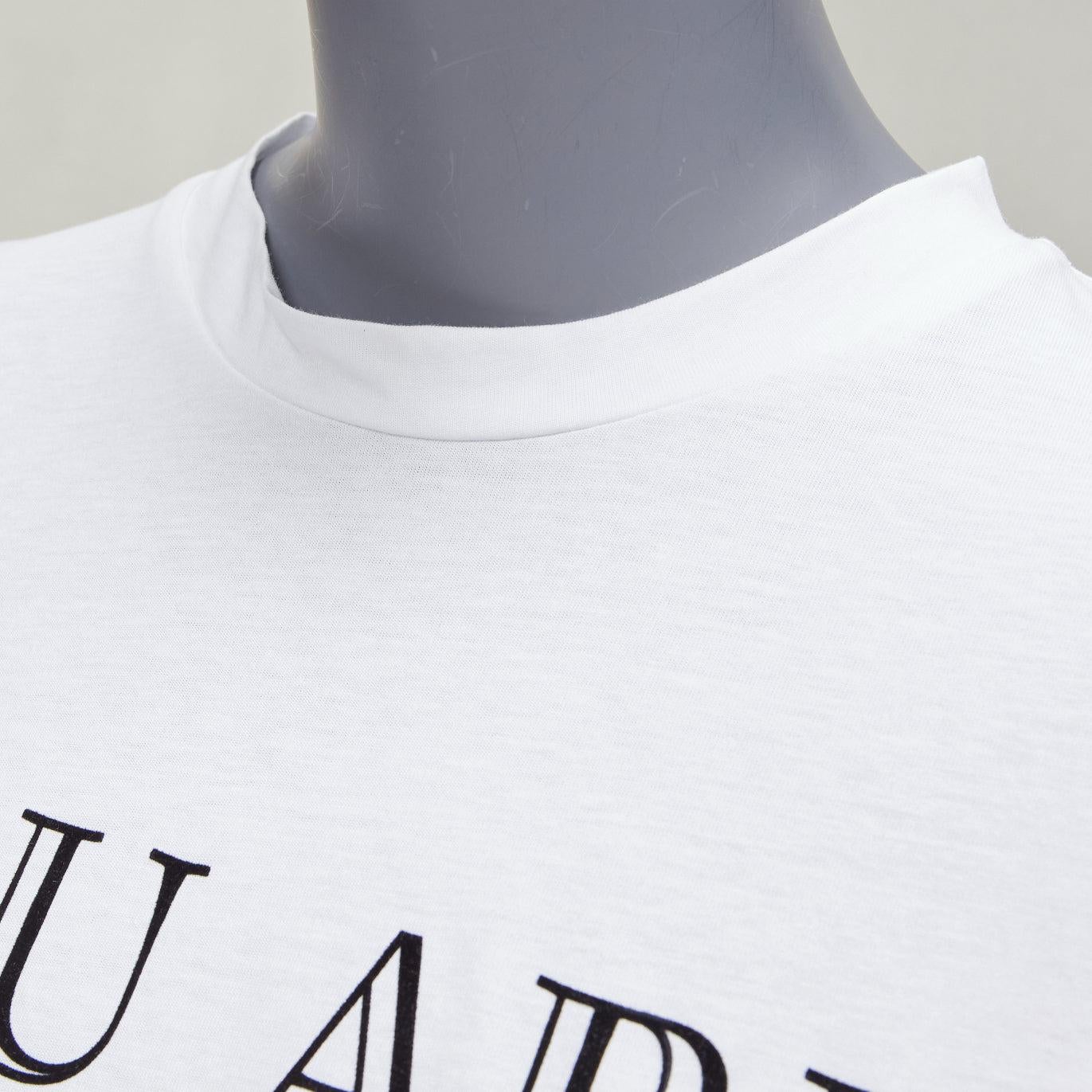 BALMAIN You Are Outnumbered Army - T-shirt blanc imprimé velours FR36 XS en vente 2