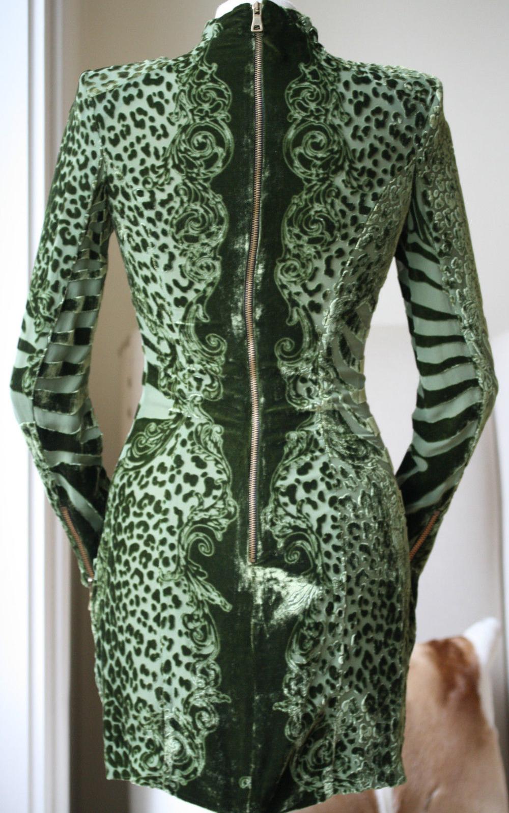 black zebra devore dress