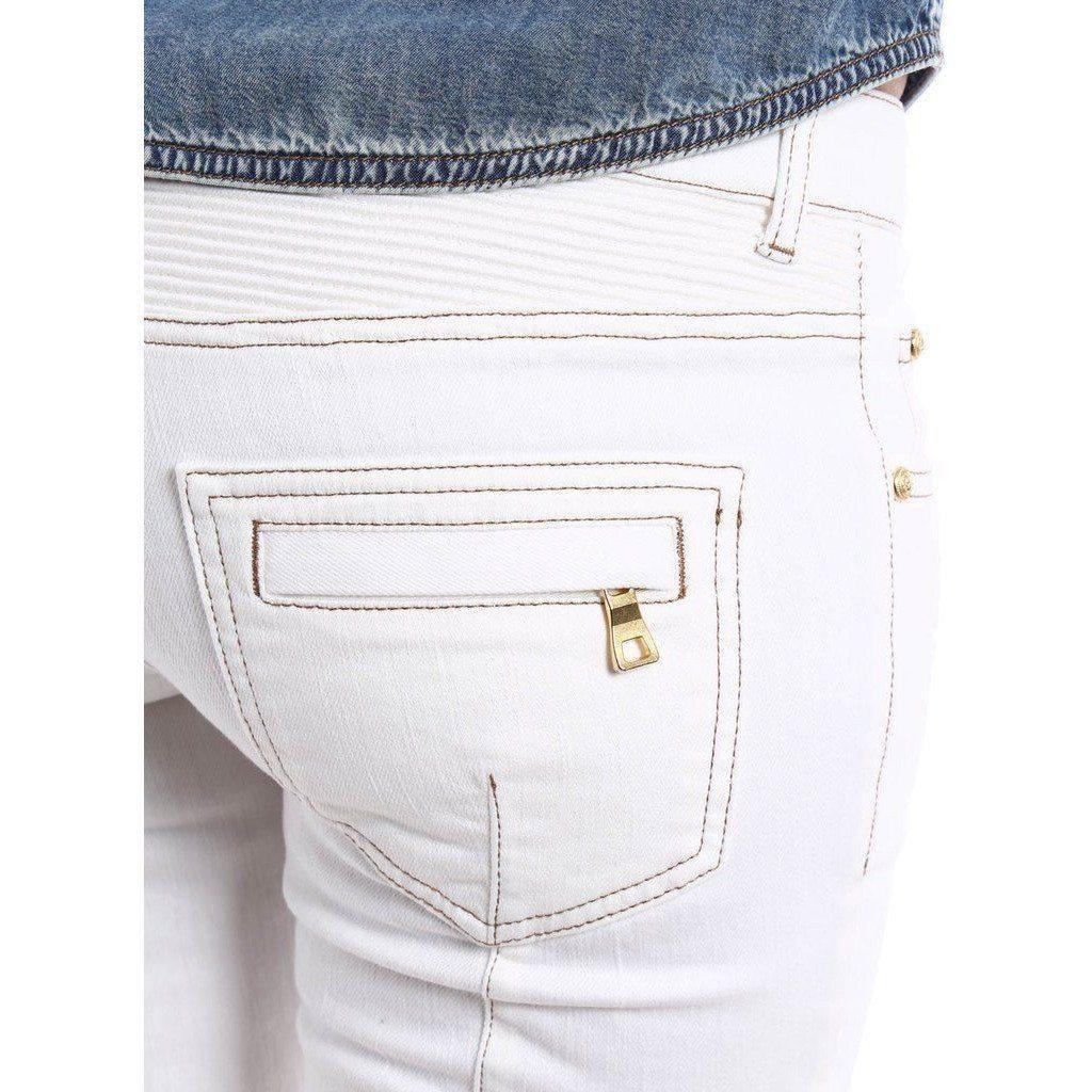 balmain jeans with zippers