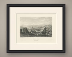 Balmoral Castle, Royal Deeside, Antique Engraving after W. Leitch, circa 1876