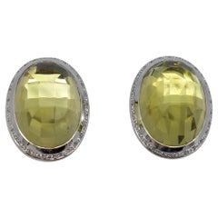 Balocchi Preziosi  18KT Zitronenquarz- und Diamant-Ohrringe