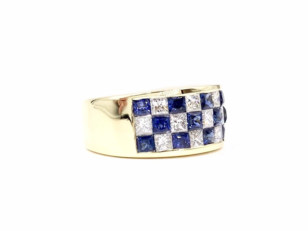 checkerboard diamond ring