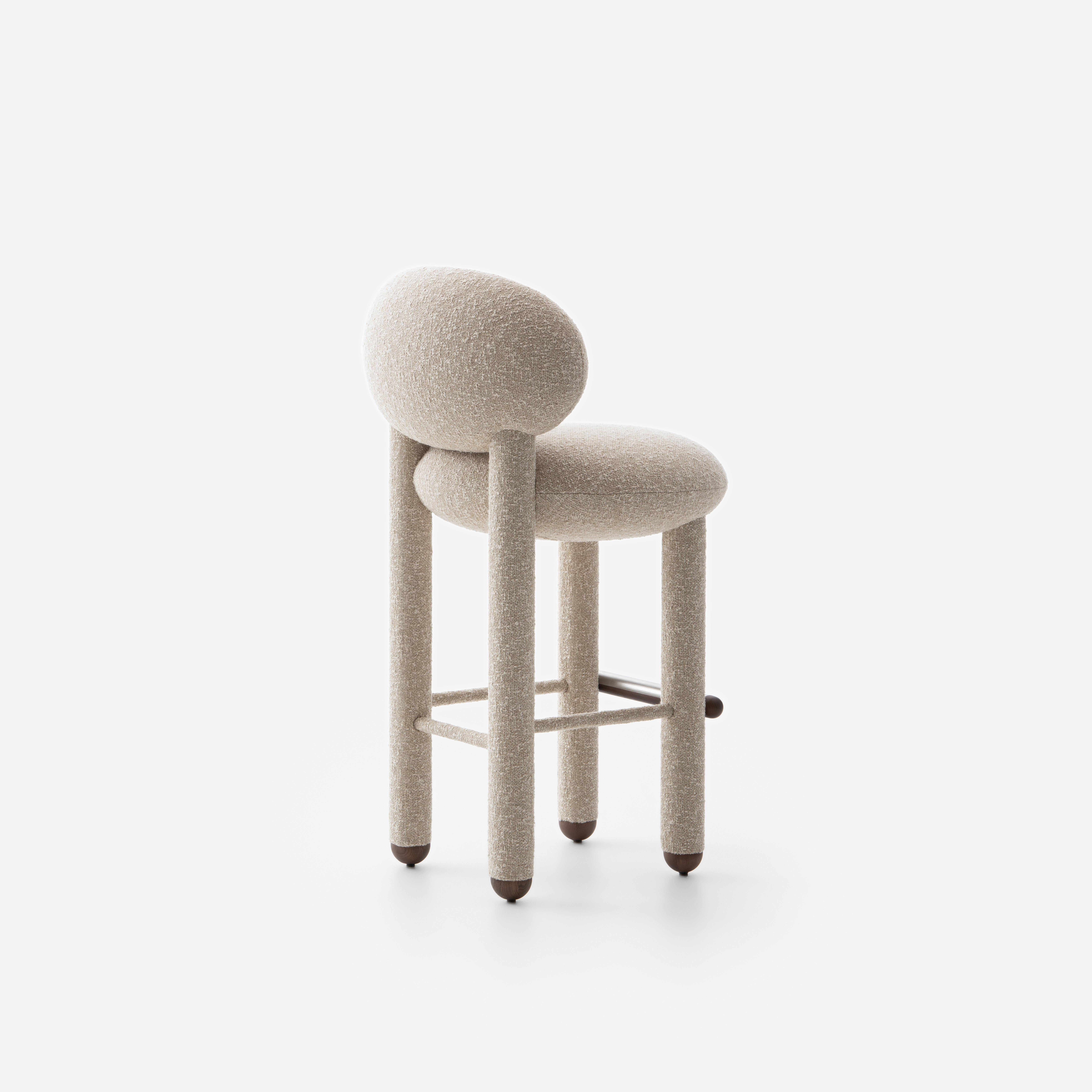 Ucraino Sedia da bar Baloo Boucle Flock CS1 di NOOM in vendita