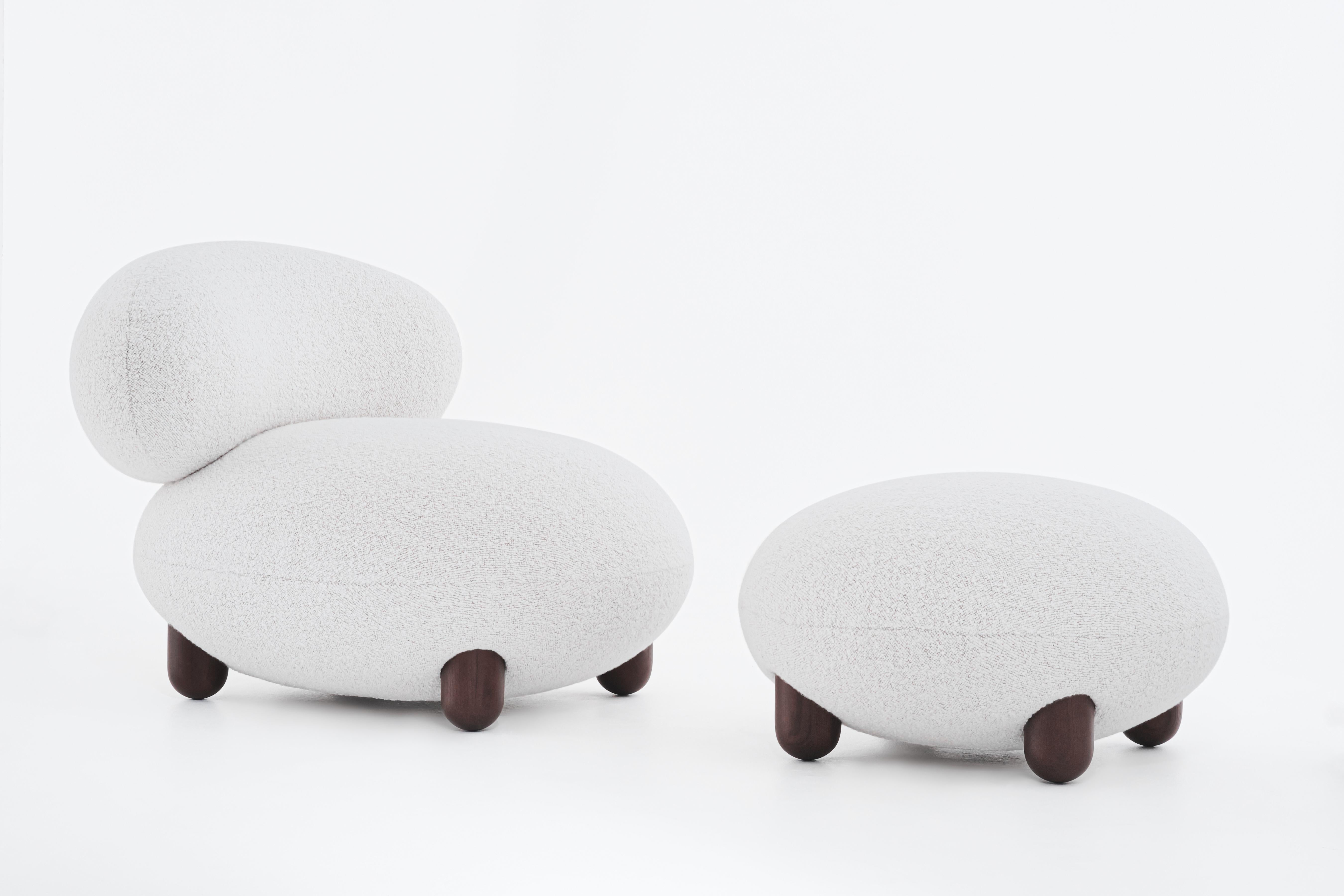 Baloo Boucle Flock Loungesessel von NOOM (Metall) im Angebot