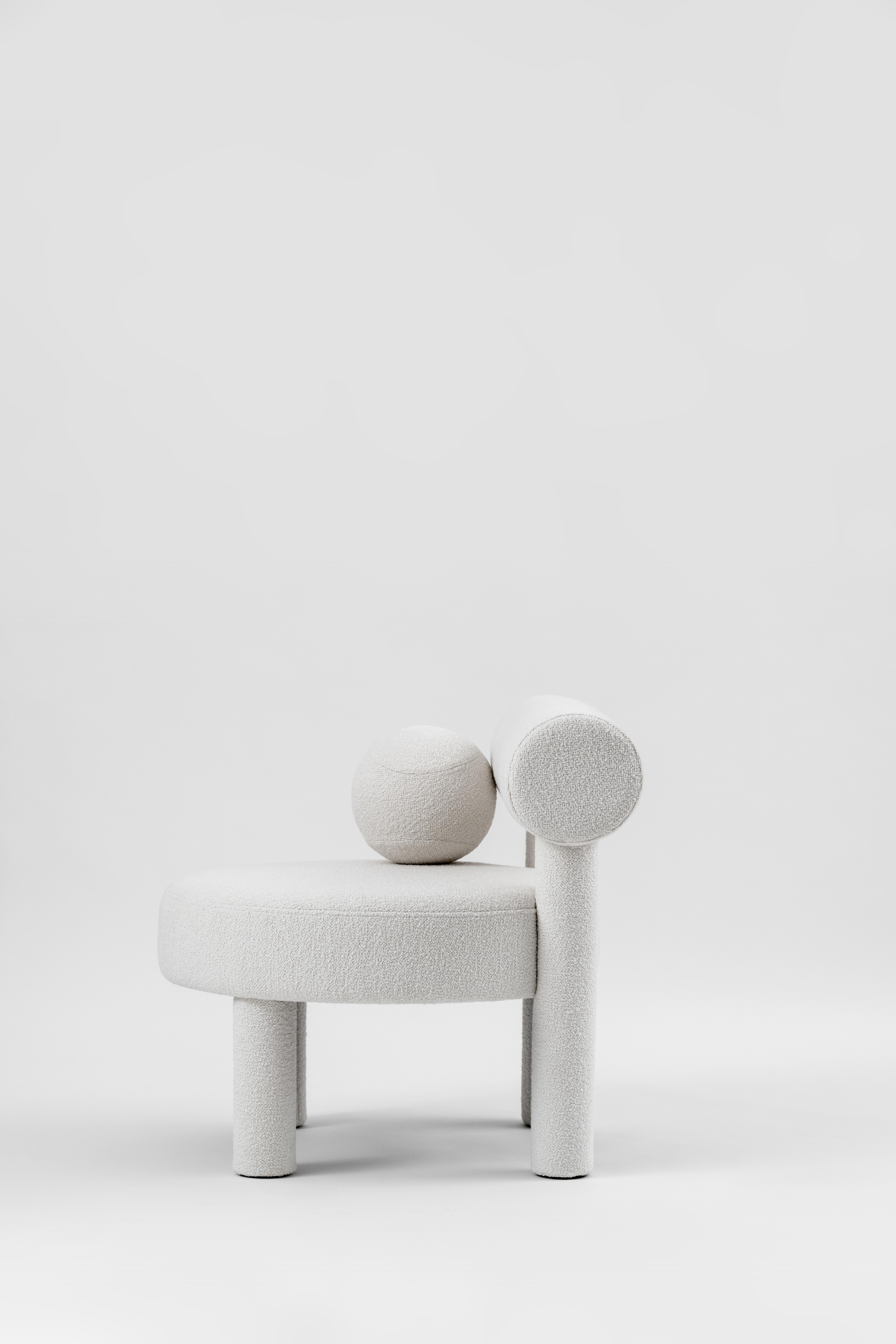 Ukrainian Baloo Boucle Gropius CS1 Low Chair by NOOM For Sale