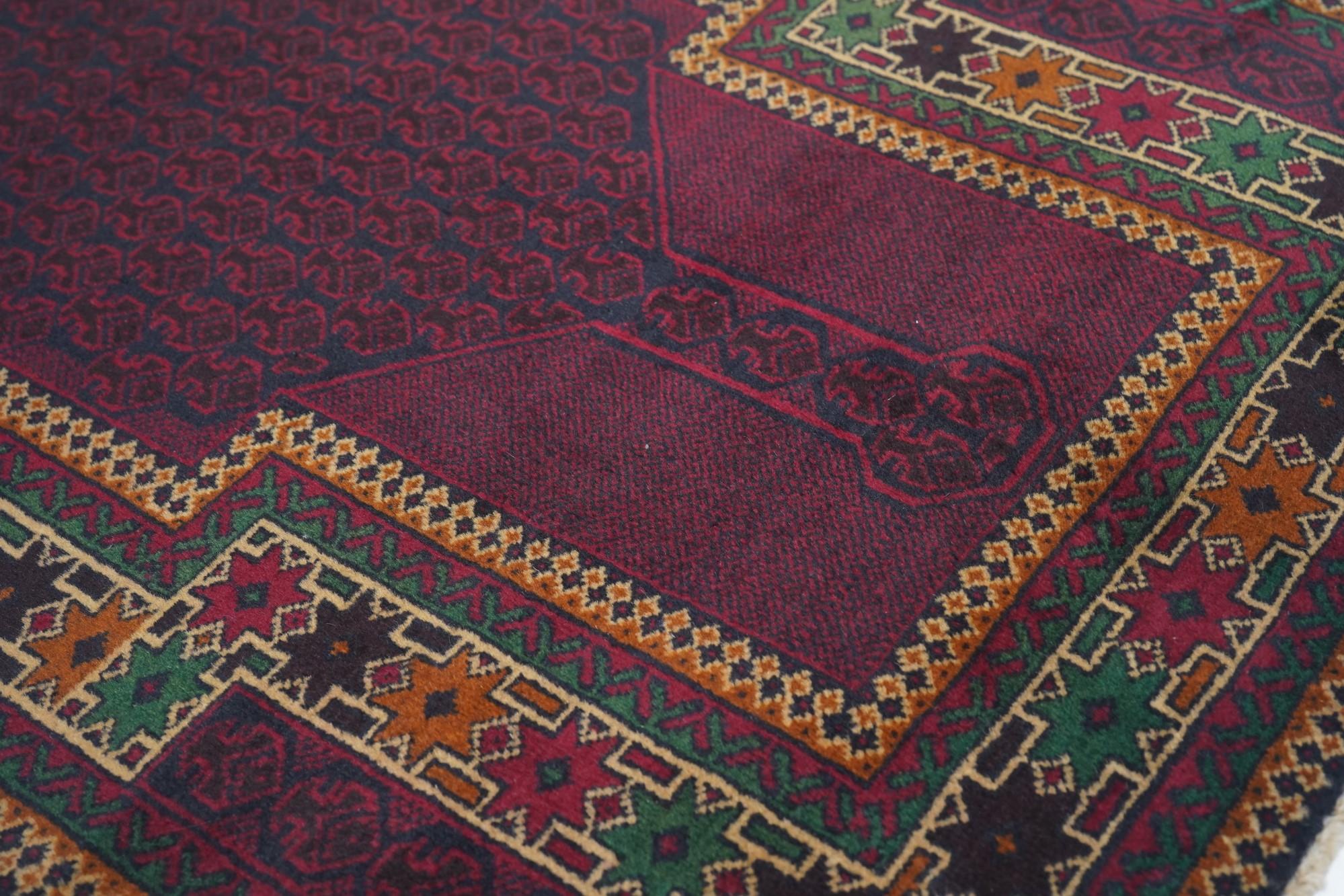 Late 20th Century Vintage Balouch Rug 2'9'' x 4'7'' For Sale