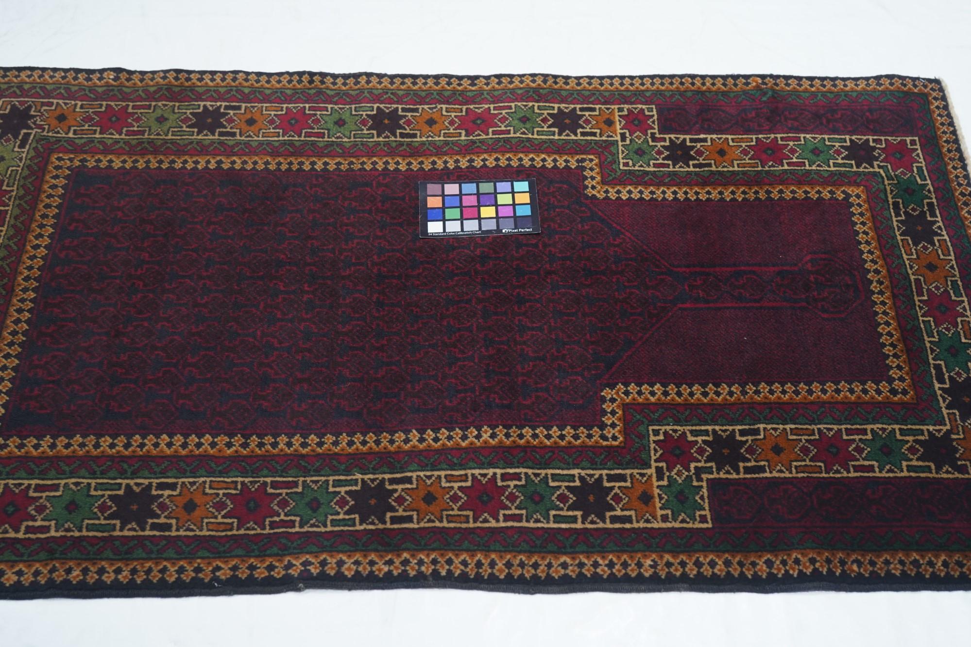 Vintage Balouch Rug 2'9'' x 4'7'' For Sale 2