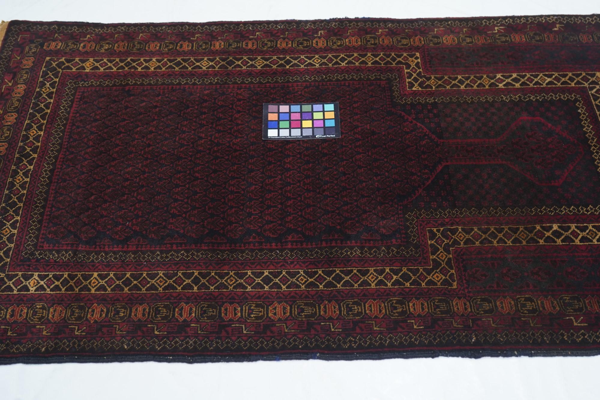 Wool Vintage Balouch Rug 3'0'' x 5'0'' For Sale