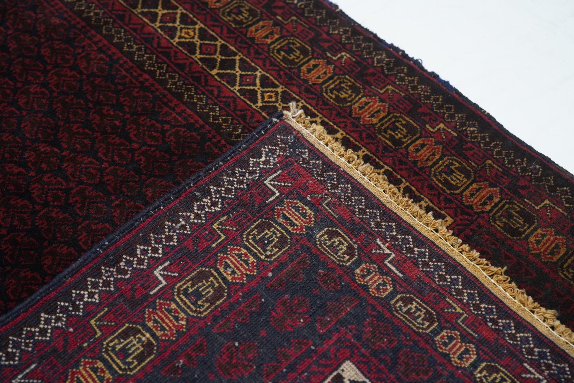 Vintage Balouch Rug 3'0'' x 5'0'' For Sale 2