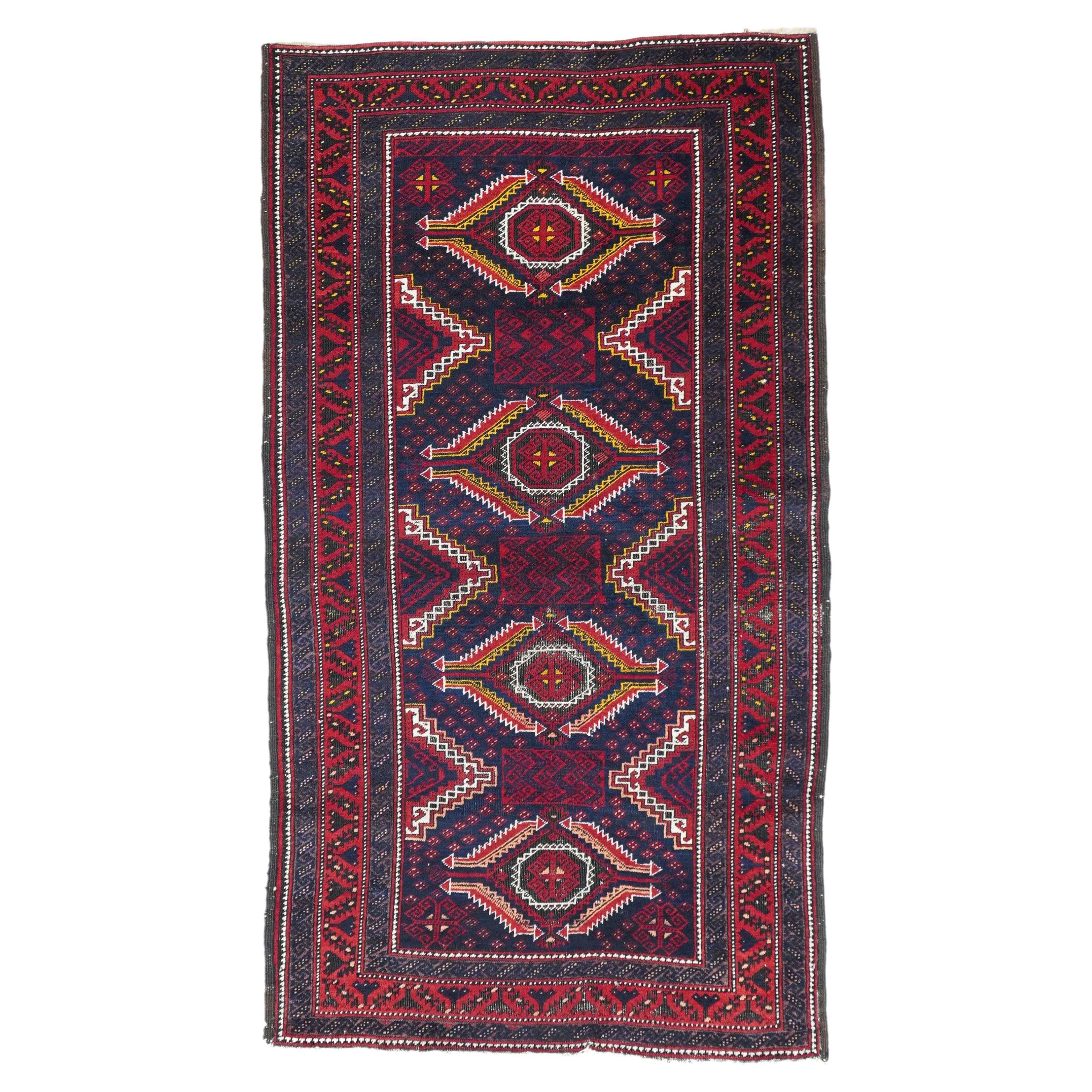 Vintage Balouch Rug 3'5'' x 6'3''