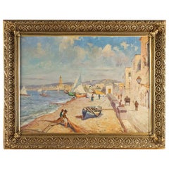 Balsamo Salvatore, Oil on Canvas Italian Marine Landscape, circa 1910