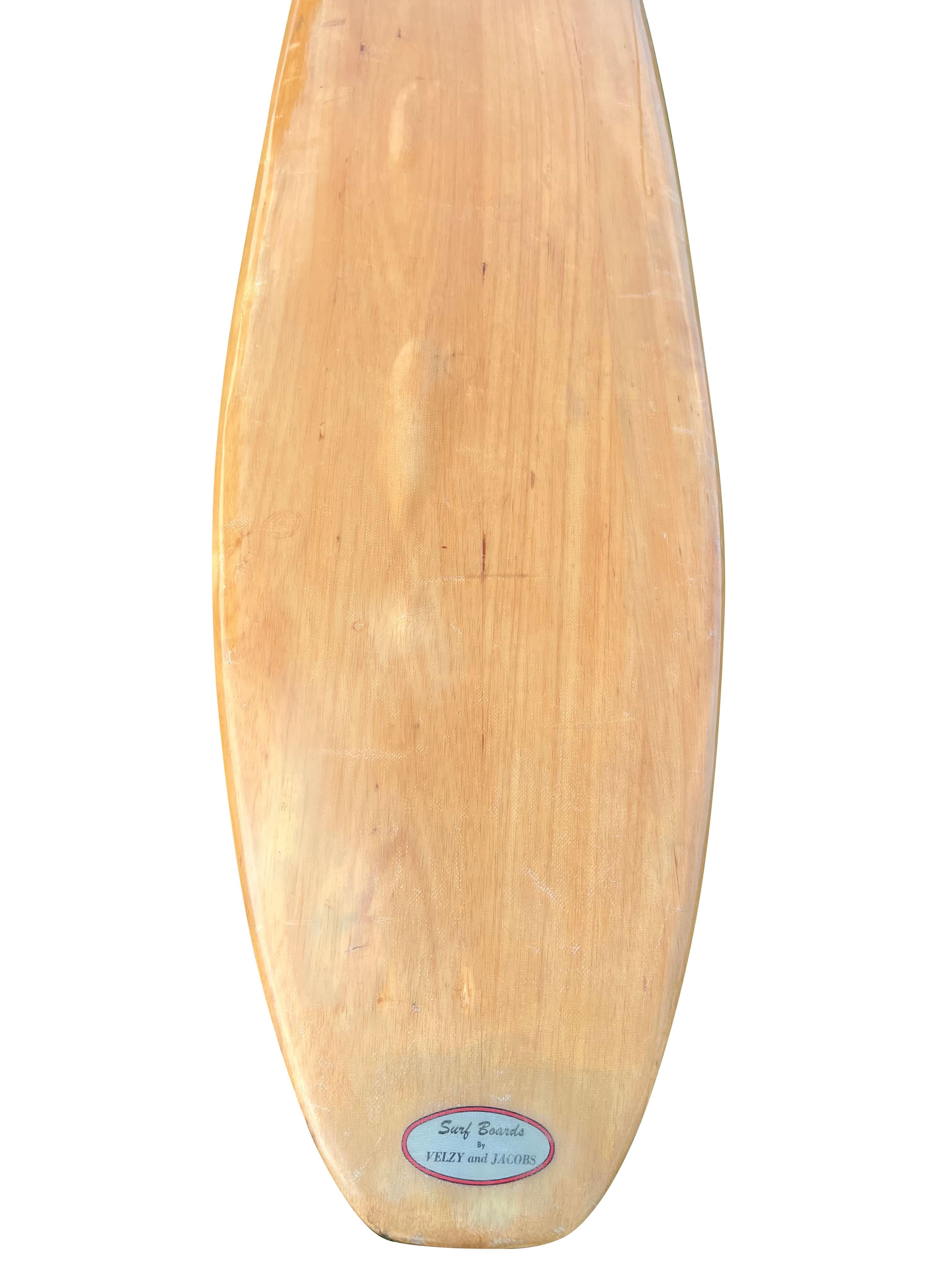 Balsawood Surfboard by Velzy Jacobs For Sale 4