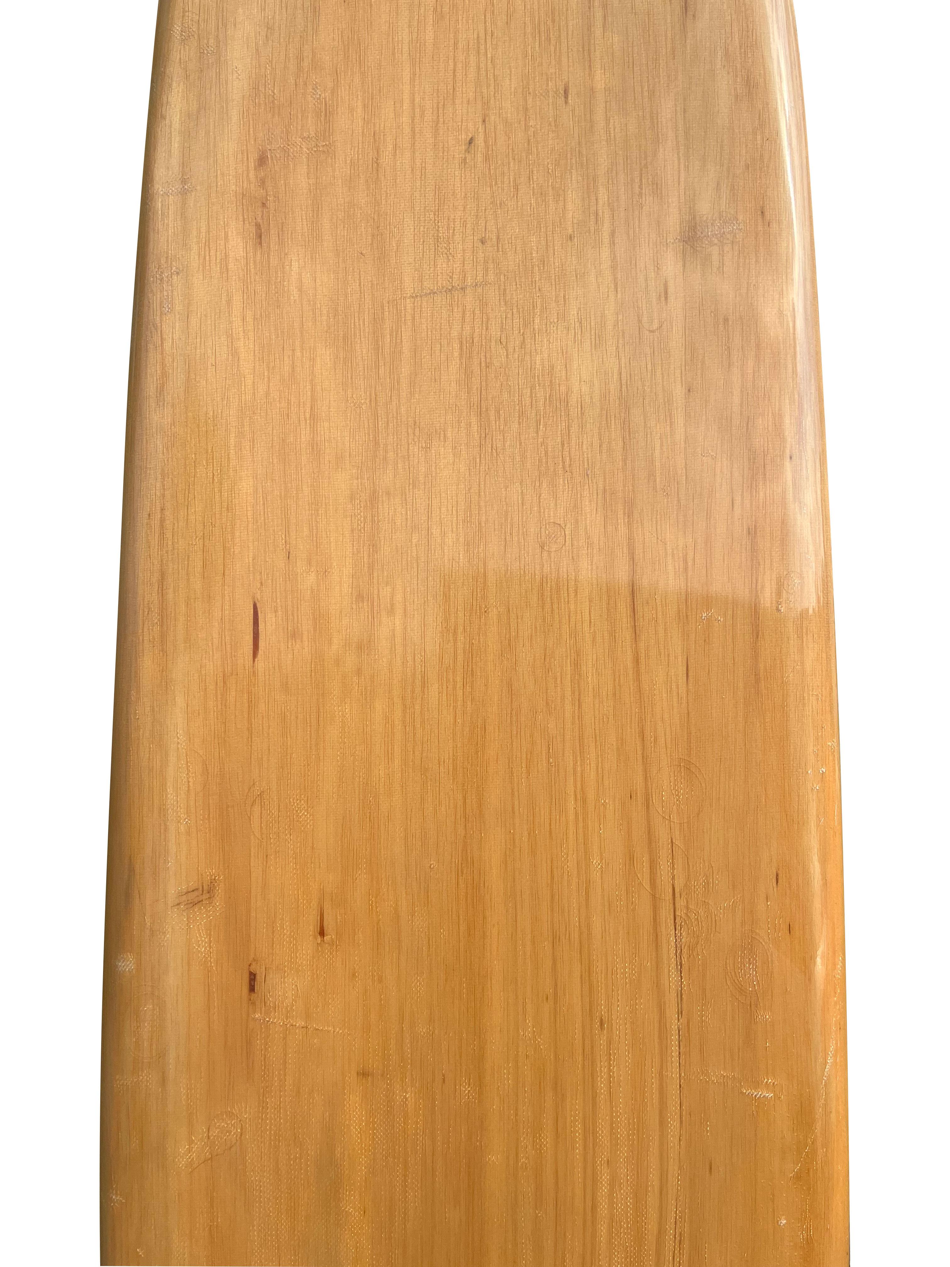 Balsawood Surfboard by Velzy Jacobs In Good Condition For Sale In Haleiwa, HI