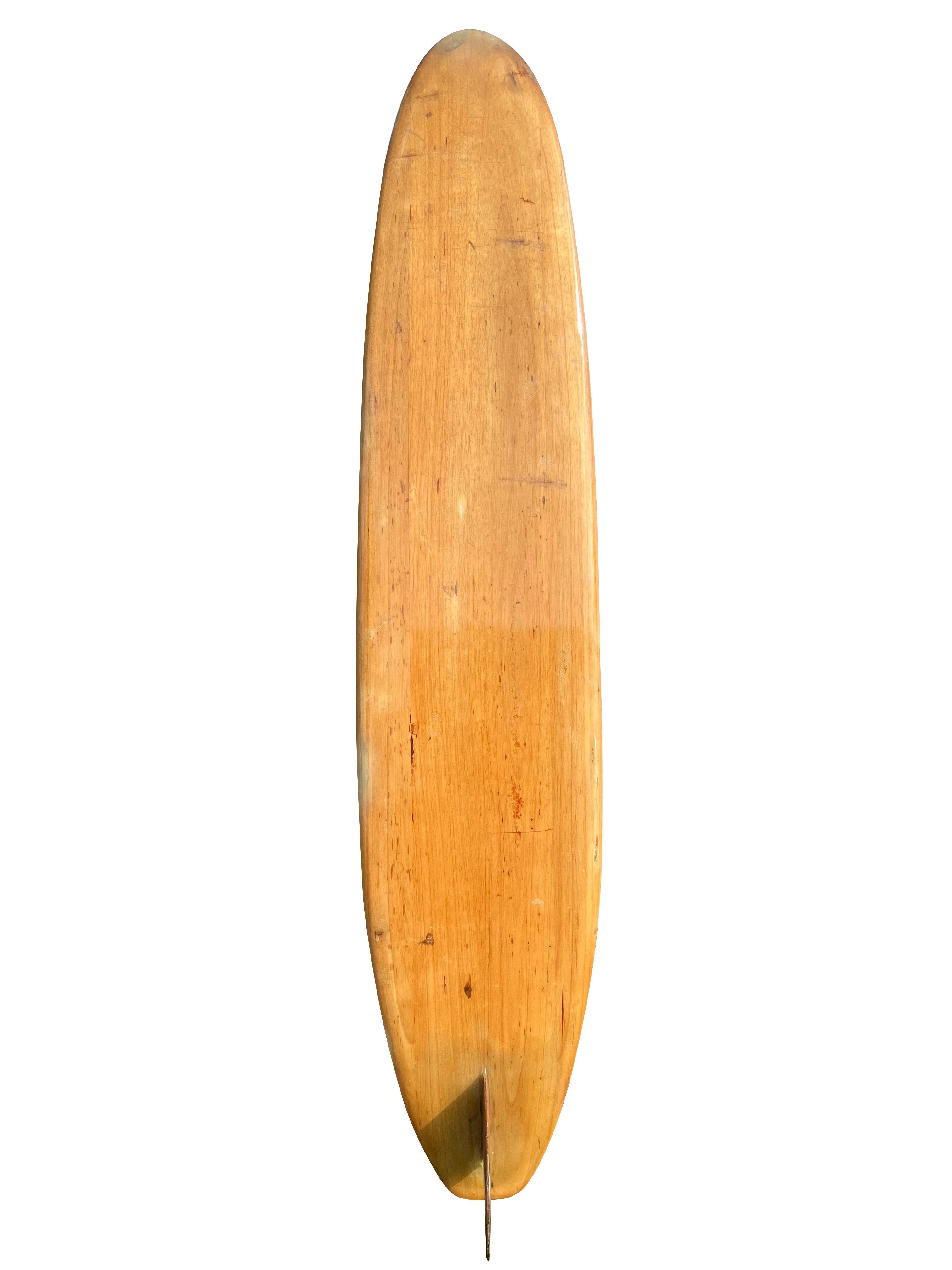 Fiberglass Balsawood Surfboard by Velzy Jacobs For Sale