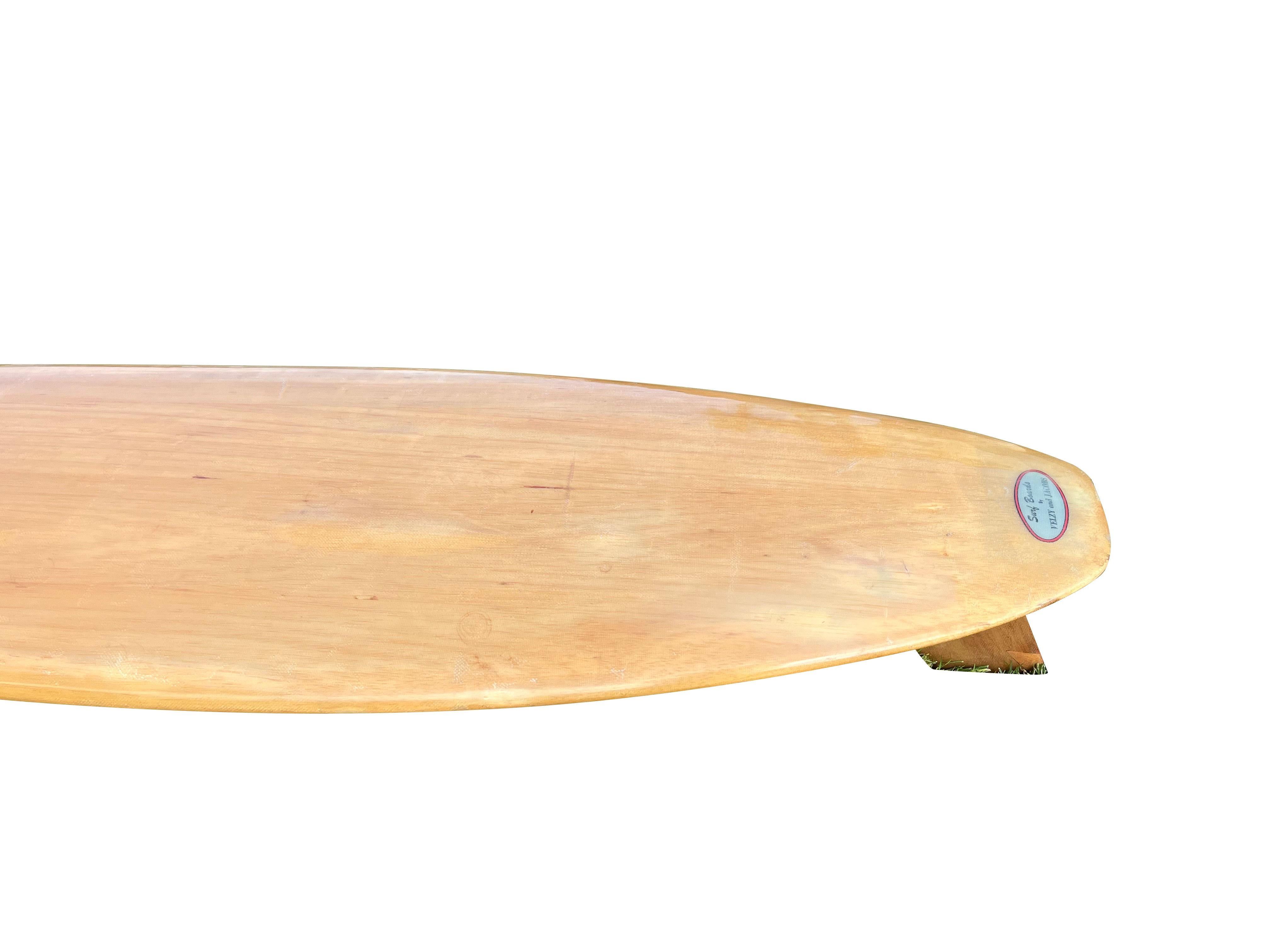 Balsawood Surfboard by Velzy Jacobs For Sale 2
