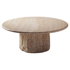 Balta Travertine Marble Midcentury Coffee Table Contemporary Spain in Stock