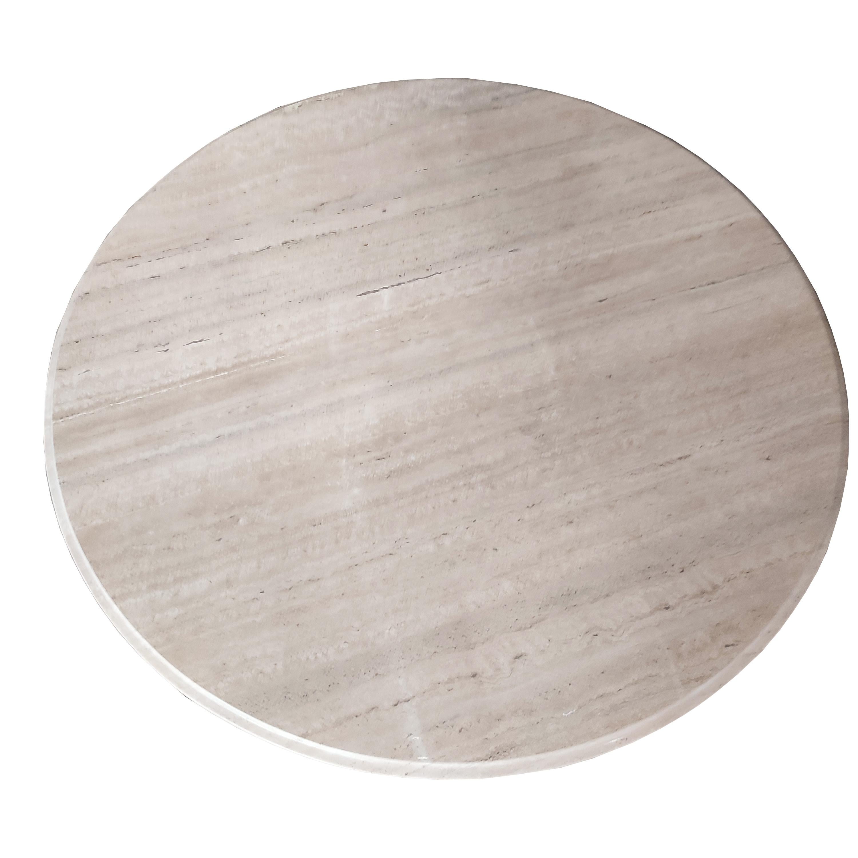 Balta Travertine Marble Midcentury 1980s Dining Table – A Unique Artisan Masterpiece
Experience the timeless elegance of this original 1980s Midcentury dining table, crafted entirely from luxurious travertine marble. This one-of-a-kind piece is an