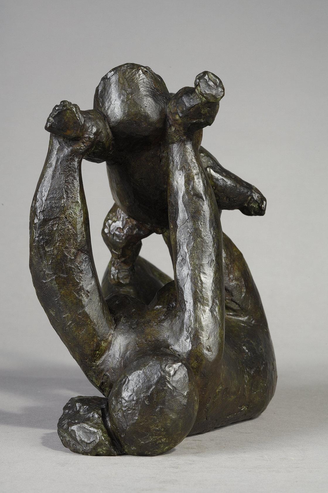 Motherhood - French School Sculpture by Baltasar Lobo