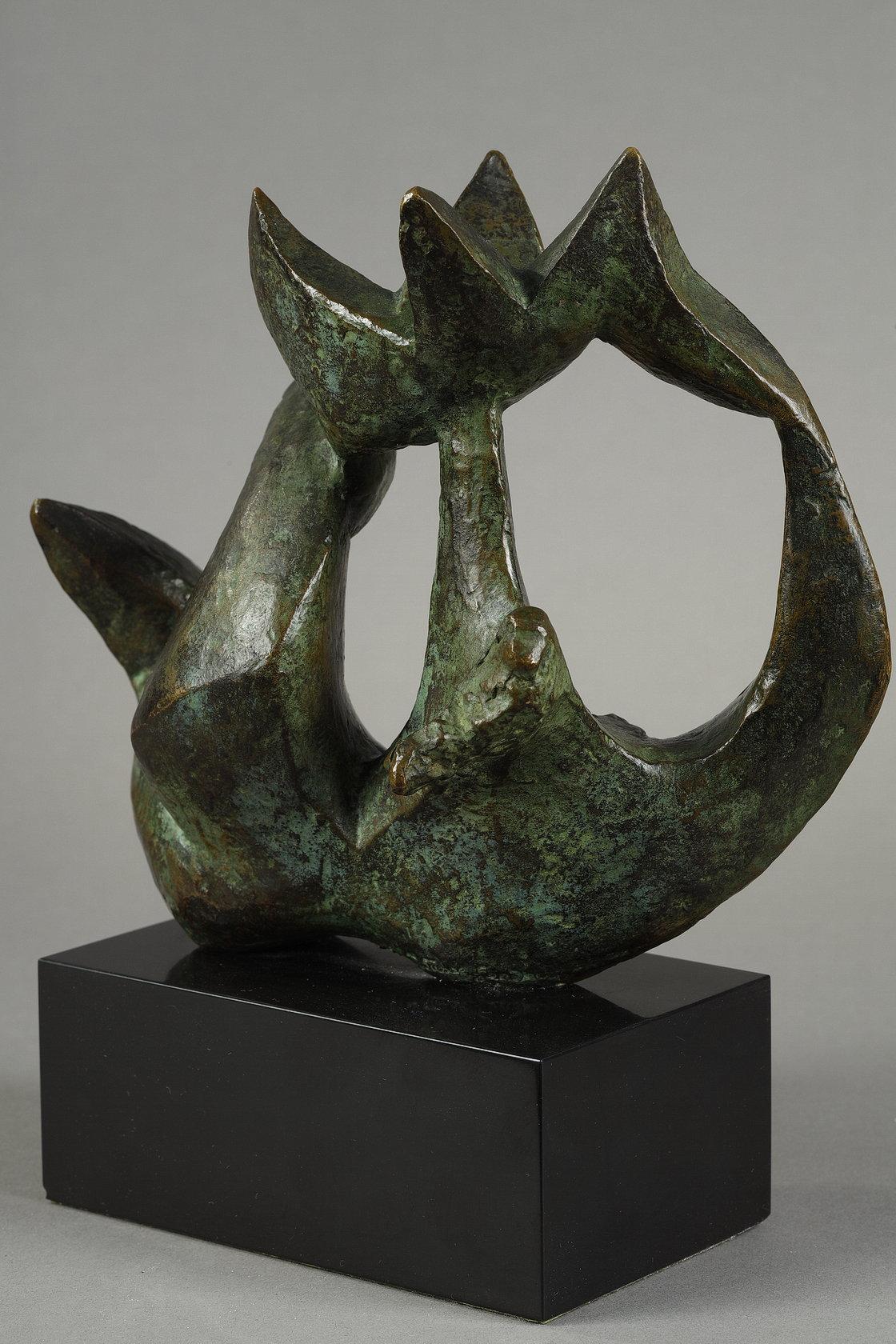 Mutterschaft
von Baltasar LOBO (1910-1993)

Eine Bronzegruppe mit bräunlich-grüner Patina
Signiert unten auf der Vorderseite 