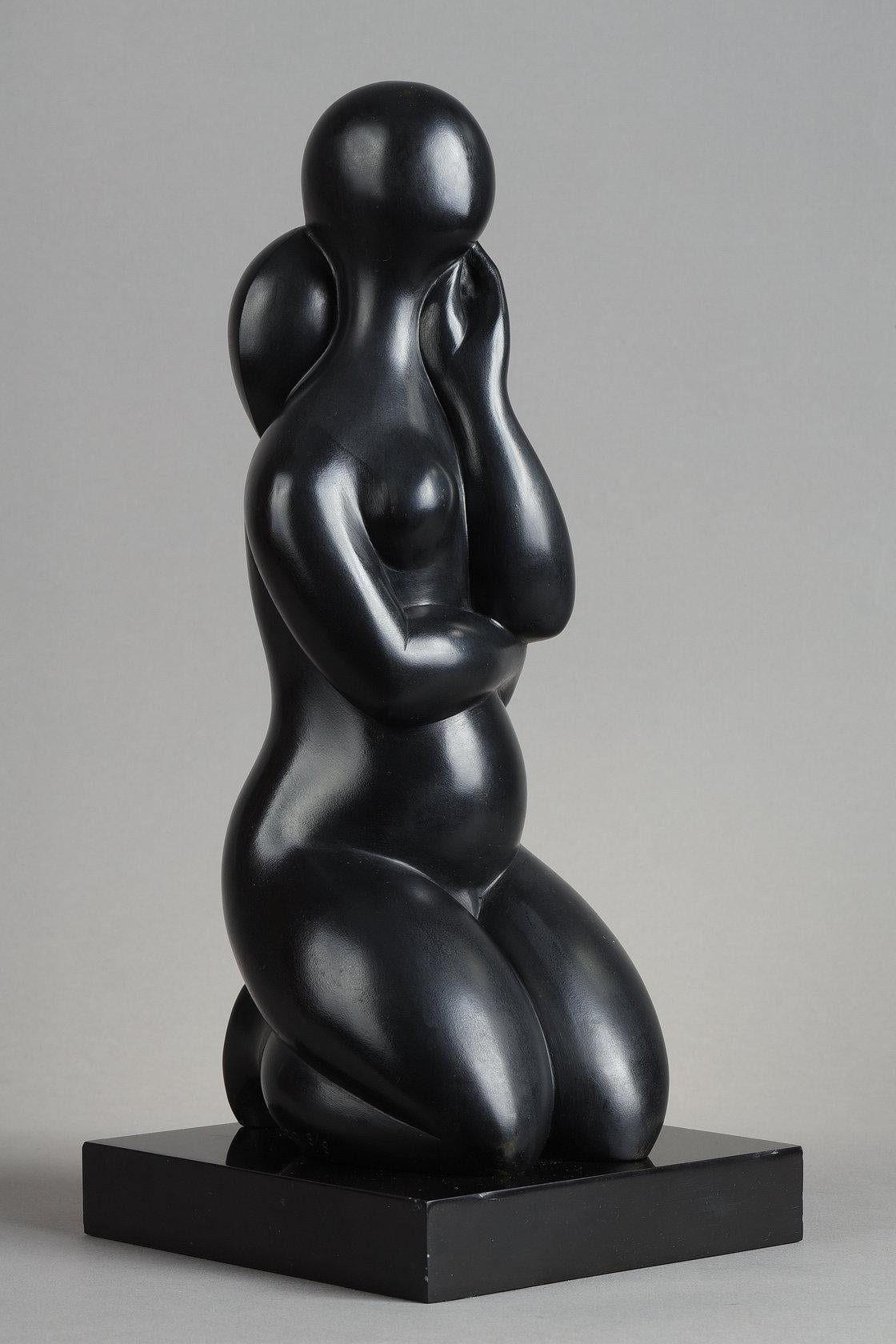 Pensive à genoux - Sculpture Escuela francesa de Baltasar Lobo