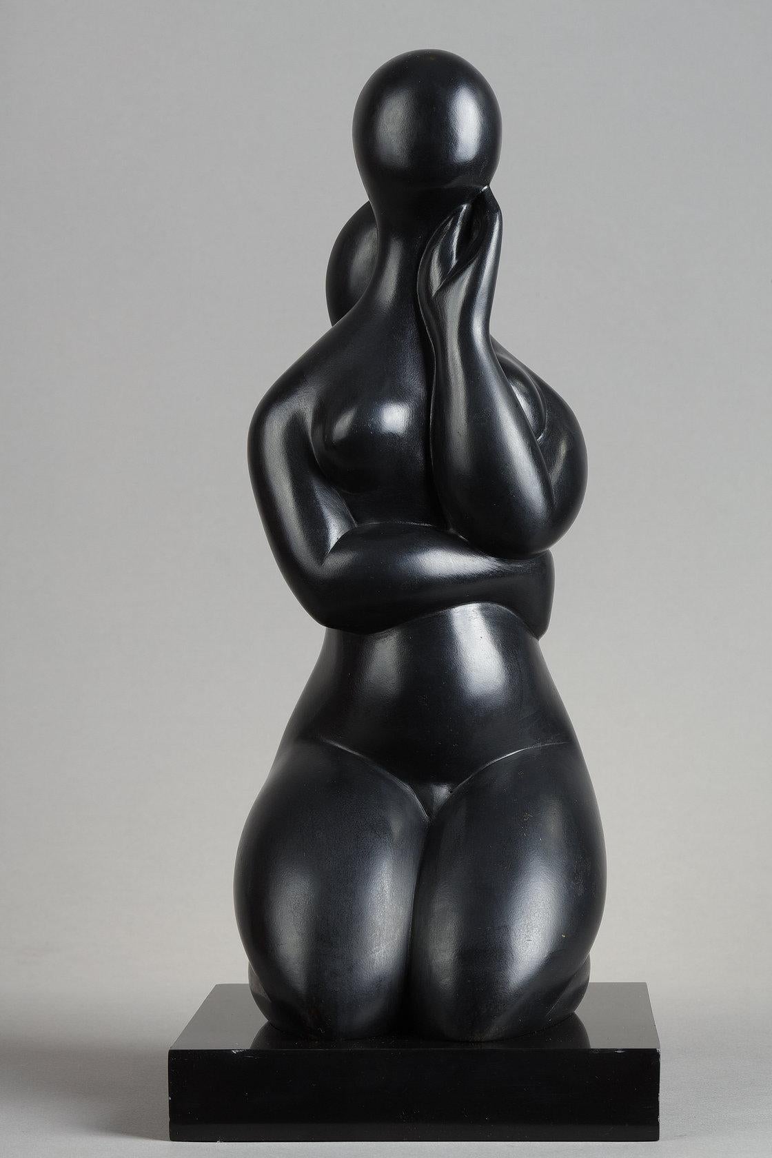 Nude Sculpture de Baltasar Lobo - Pensive à genoux