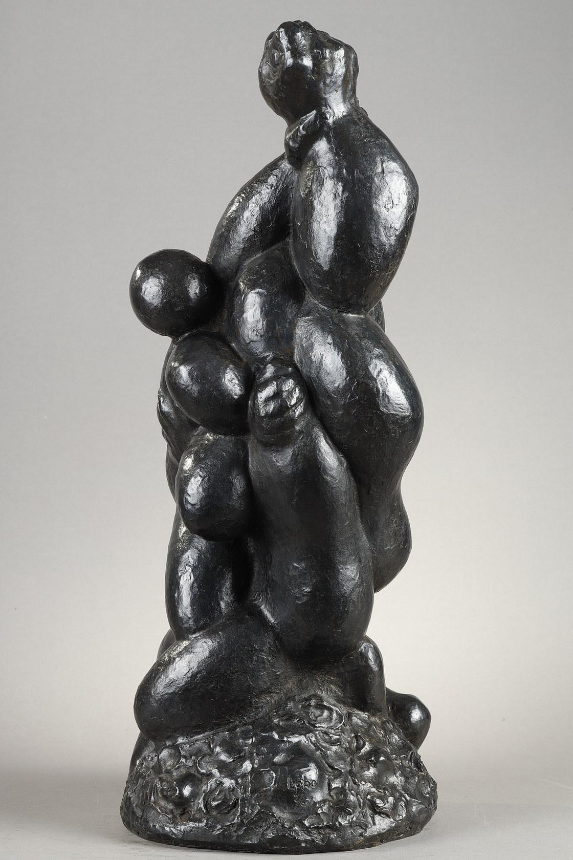 Theseus and the Minotaur
by Baltasar LOBO (1910-1993)

A bronze group with a greenish dark brown patina
Signed at the lower backside 