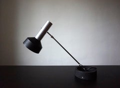 Baltensweiler Minilux Table Lamp, Brushed Aluminum, Adjustable, 1960