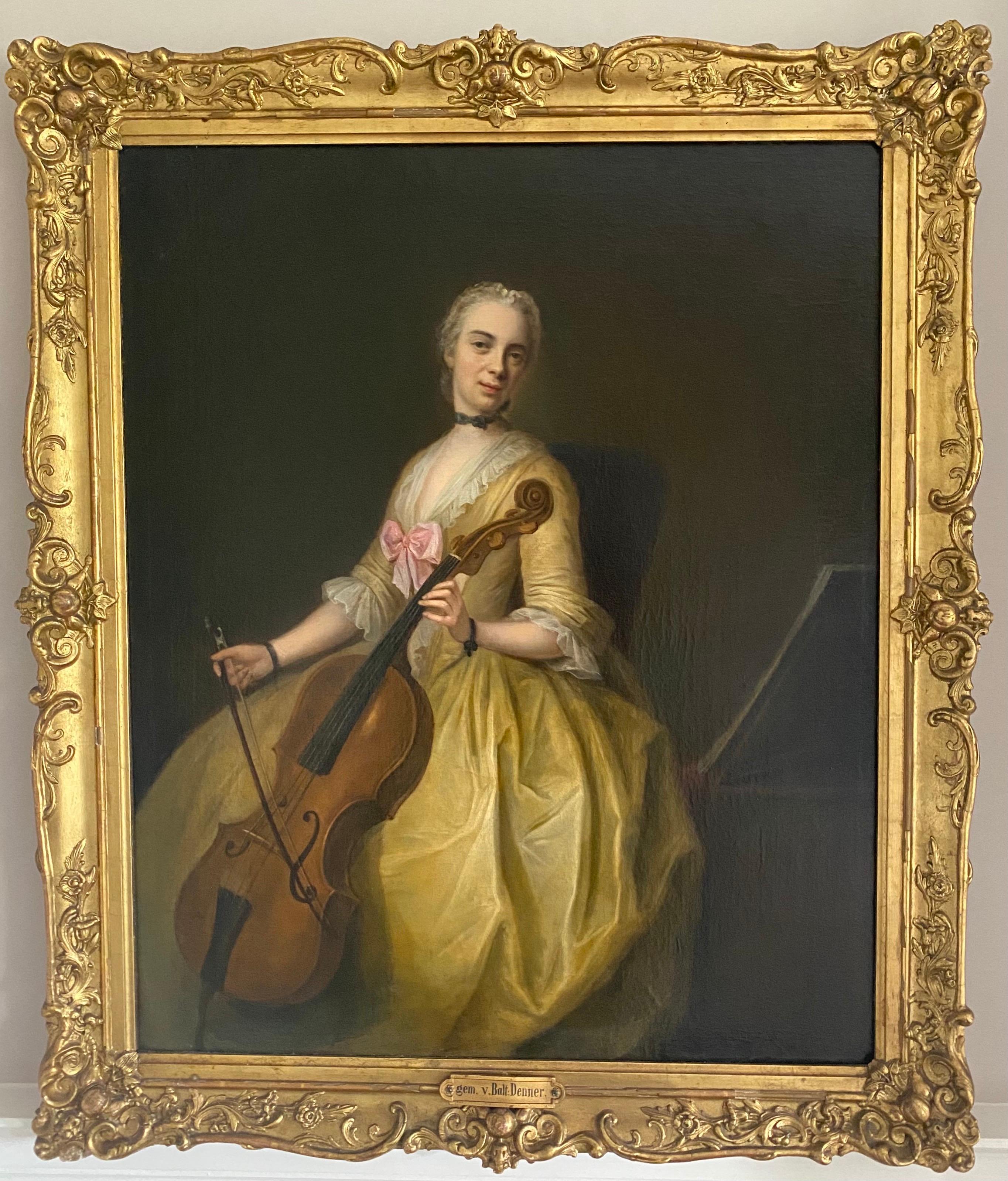 18th century portrait of the artist’s daughter, Catharina, playing the cello