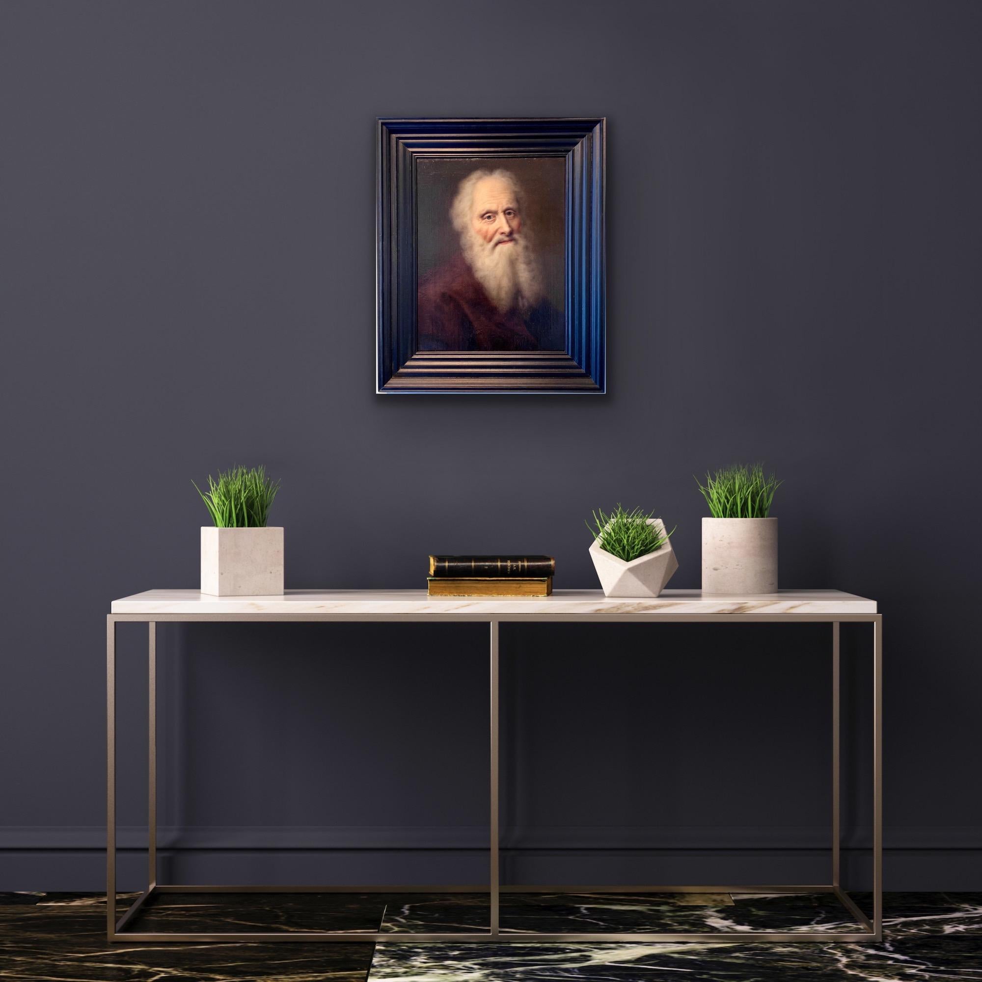 18th century German Portrait Painting - Hyperrealistic Old Master Philosopher 8