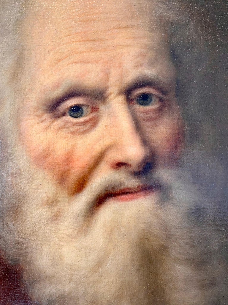 18th century German Portrait Painting - Hyperrealistic Old Master Philosopher   For Sale 5